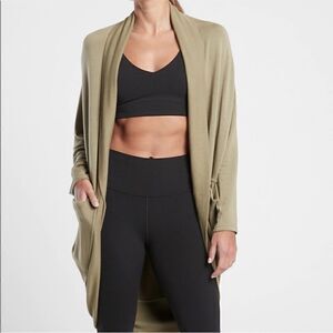 Athleta Ethereal Cocoon Wrap Cardigan size XXS in Olive Green